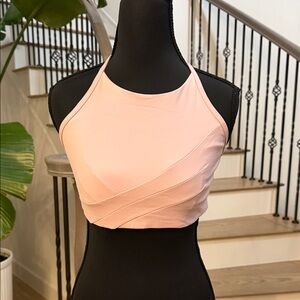 Lululemon Women's Pink Halter Bralette (Size 10)